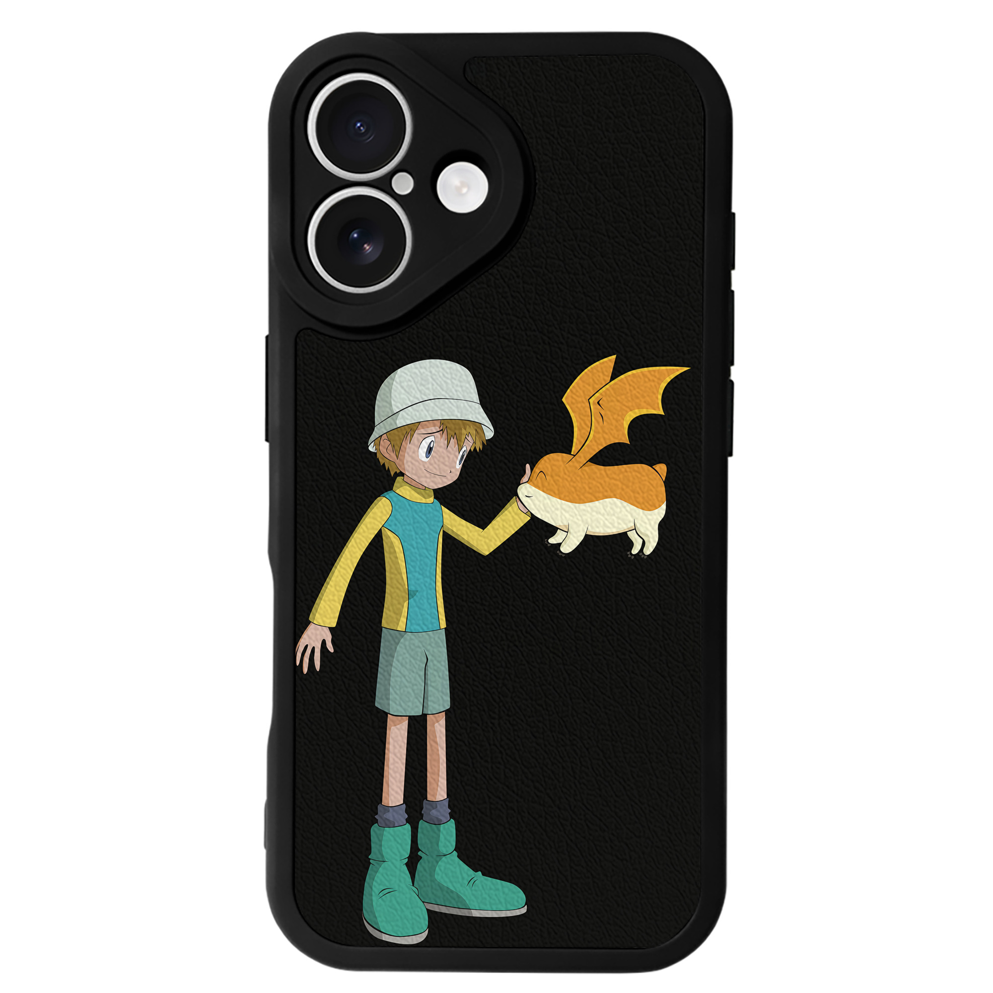 （画像用） Digimon デジタルモンスター/デジモン 【iPhone 16シリーズ対応】シリコンスマホケース（レザー調） 材質：シリコン